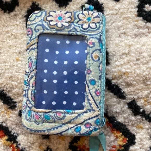 Vera Bradley Lanyard Blue ID Clip Ring - Picture 2 of 9